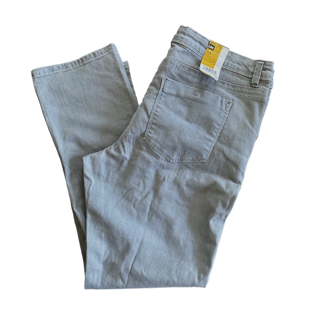 NWT Lee Womens Gray Shapetastic Just Below the Waist Denim Jeans (Size: 18M)